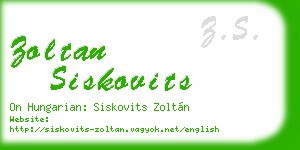 zoltan siskovits business card